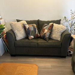 Green Loveseat / Small Sofa