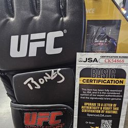 Jon "Bones" Jones SIGNED (JSA COA) UFC Glove autographed MMA