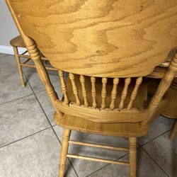 Vintage Solid Oak Dining Table