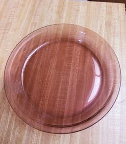 Vintage Pyrex Corning #209 Glass 9 7/8" Pie Dish Cranberry