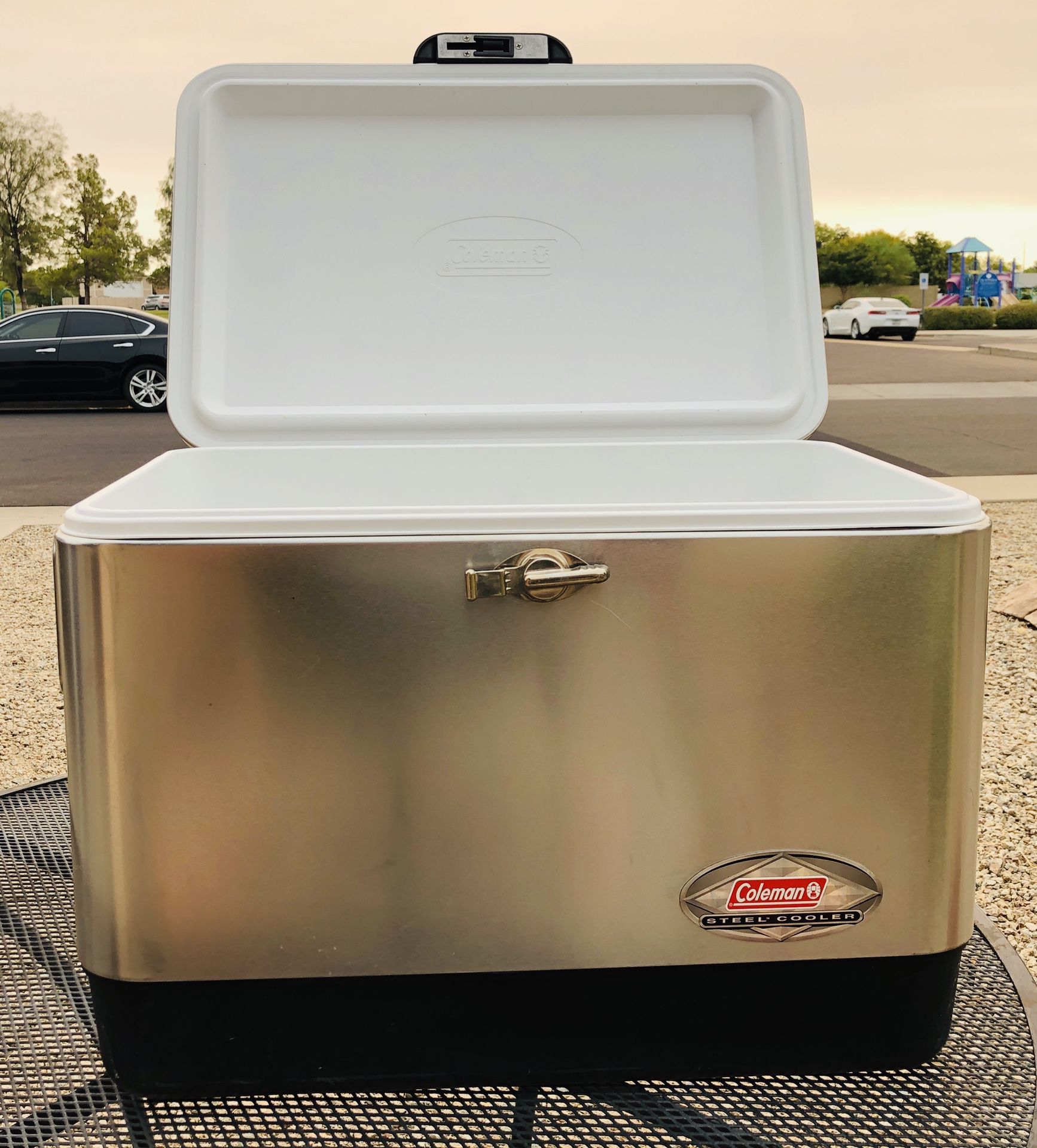 Coleman 100 year anniversary stainless steel cooler excellent condition Bell road and 35th Ave.