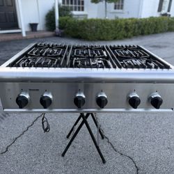 36” Thermador Professional Gas Rangetop – 6 Burners – WORKS