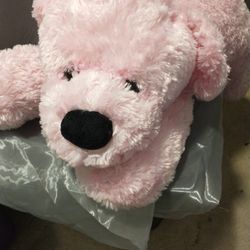 STUFFED PINK LARGE TOY PUPPY GOOD CONDITION