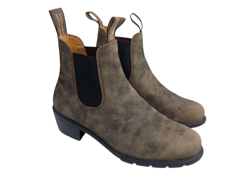 BLUNDSTONE 1677 Rustic Brown Suede Chelsea Boots AU 7/US Womens 10 Med Shoe $220