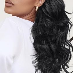 Black Ponytail Extension - Drawstring Ponytail Hair Extensions 20 Inch Curly Wavy Ponytails - Synthetic #126