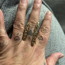 24k Ring Tat2 Gold Murcia Hammered Diamond Ring