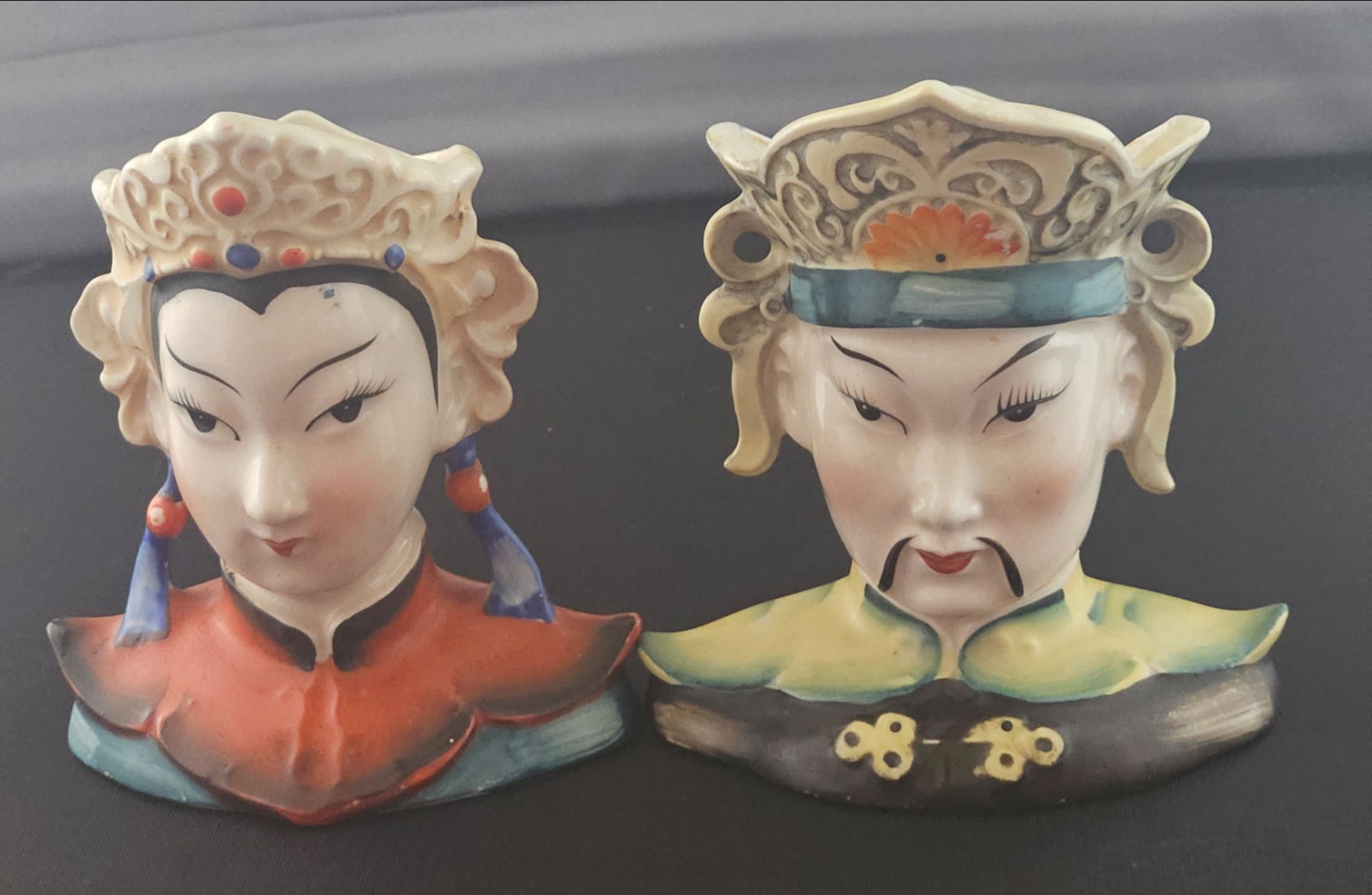 1940's Occupied Japan Porcelain Vase/Planter Set