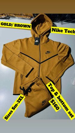 Gold/Brown Nike Tech Fleece
