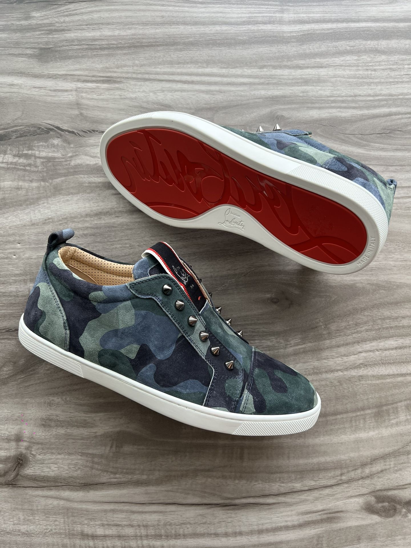 Christian Louboutin F.A.V Figueroa Camo Sneaker Size 8 Men’s/ 9.5 Women’s