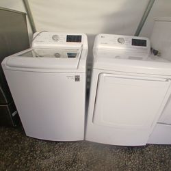 Lg Washer And Dryer Set Electric Topload 