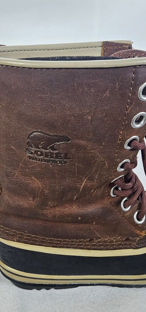 Women's Sorel Water Proof Blue/Brown Leather - Size 6.5