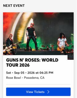Guns N' Roses World Tour 2026 Ticket