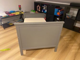 Toddler bed, mattress, and cover