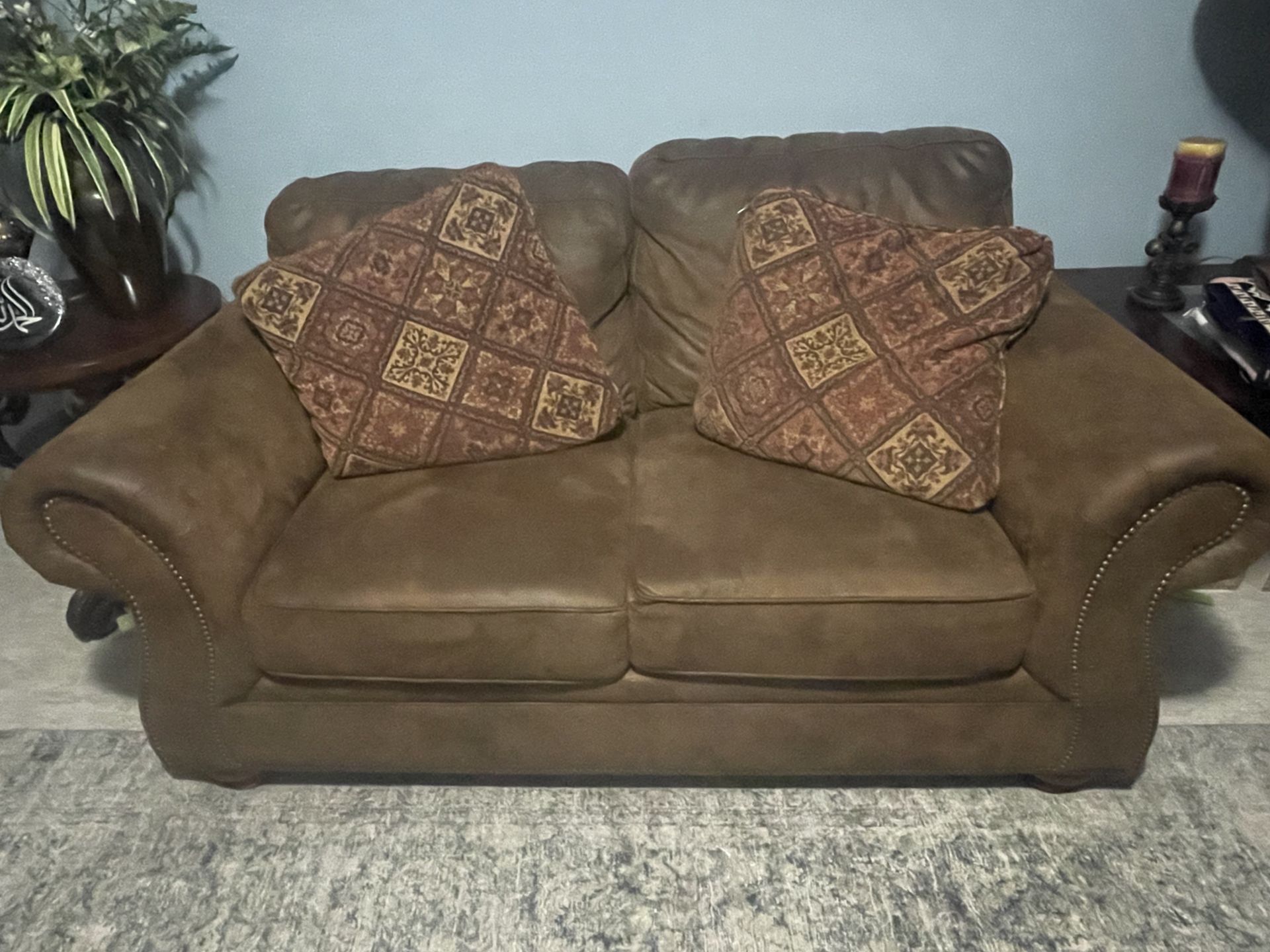 2-Piece Brown Couch Set from Crowley Furniture