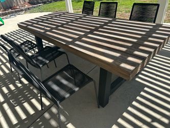 Article Outdoor Dining Table + chairs