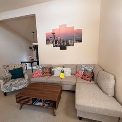 Sectional sofa + Christopher Knight accent chair