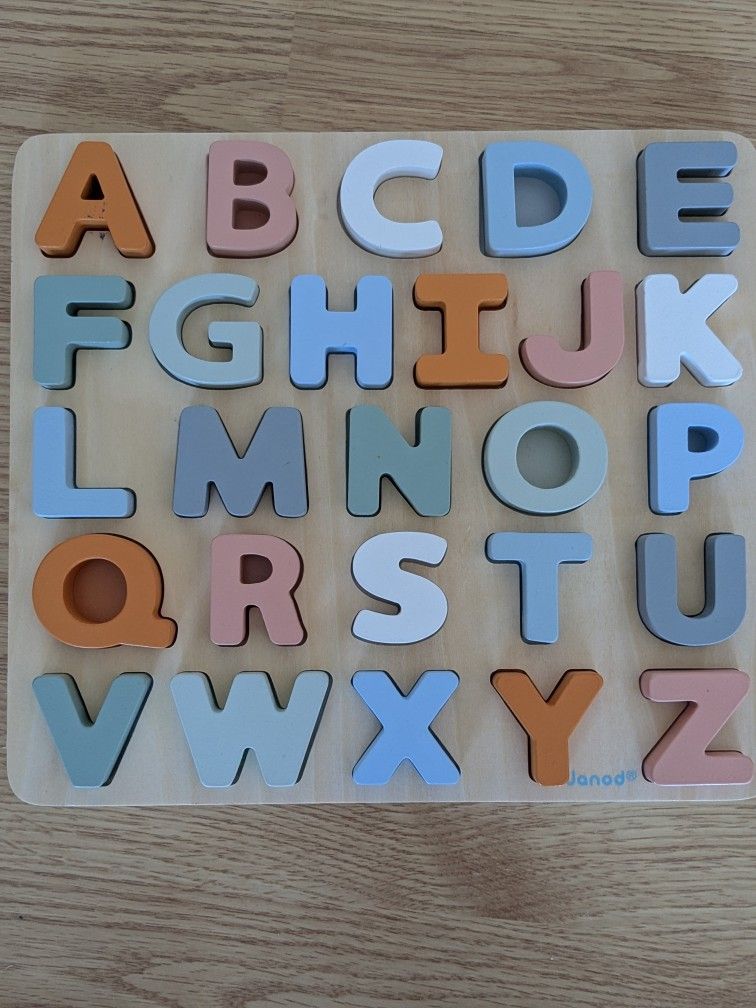 Janod ABC Wooden Block Puzzle Toy