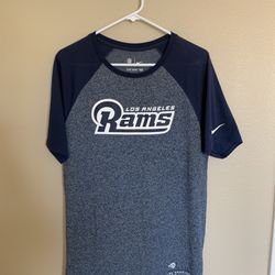 Men Nike LA Rams Navy Blue Shirt Polyester Medium. Used Good Condition.