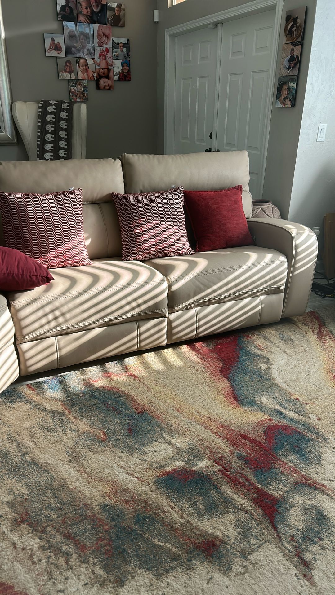 L-shaped Leather Couch