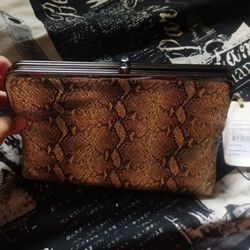 Glam Snake Clutch Wallet