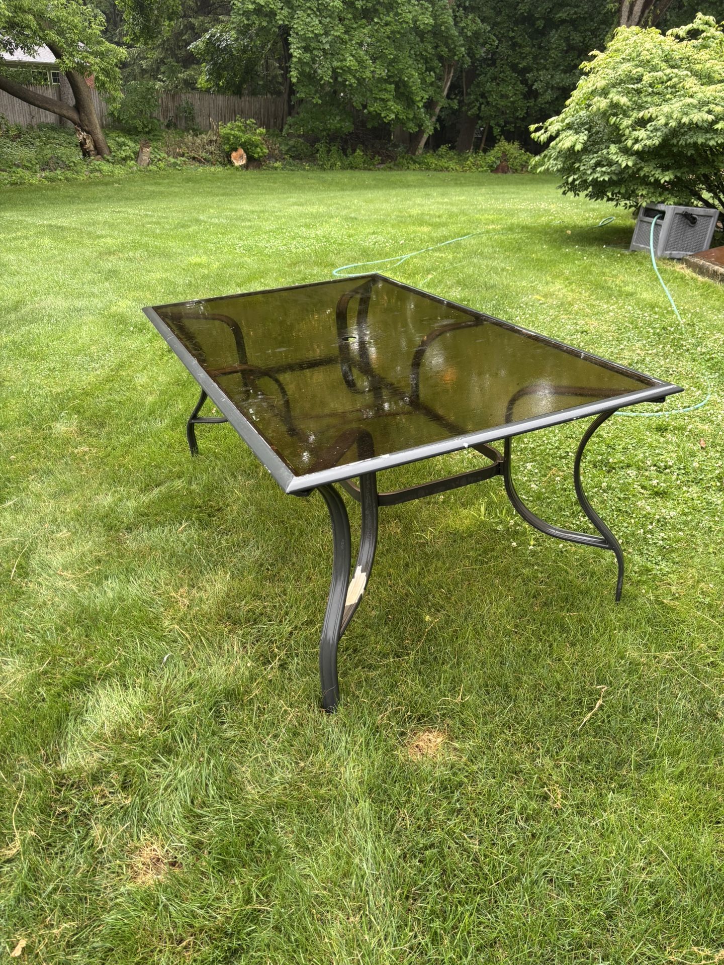 Outdoor Dining Table With Hole For Umbrella