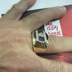 14K Solid Gold Ring For Wedding 12.6Gr Size 12