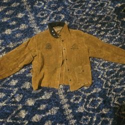 Men's Black Stallion Leather Heavy Duty Welding Jacket