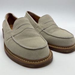 Express Men’s Genuine Suede Tan Loafer Dress Shoes Size 8