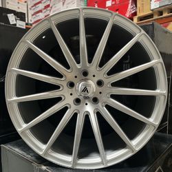 (4) 20X8.5 ASANTI ABL-14 SILVER BRUSHED RIMS ONLY (5X112)