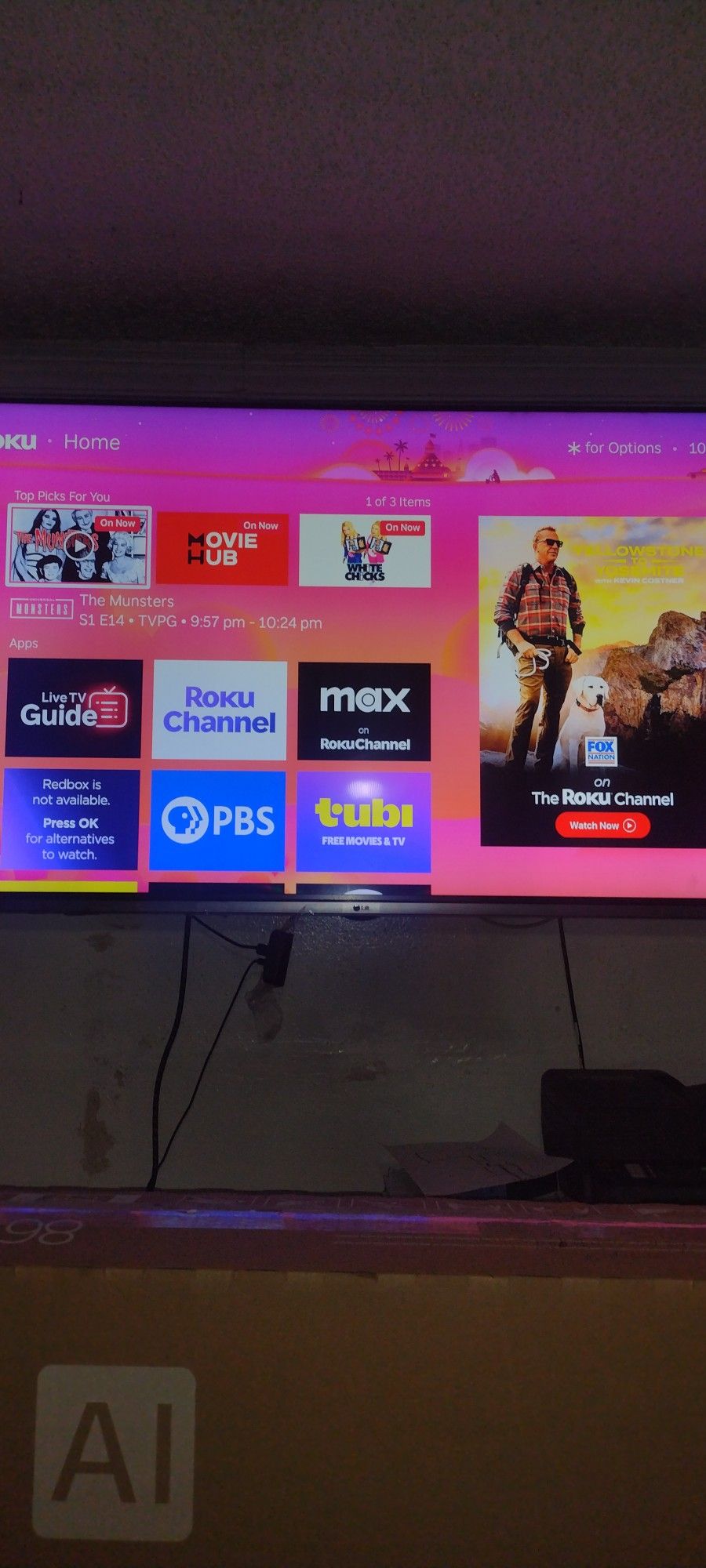 75" LG Smart TV w   mount