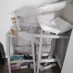 Three White Bar Stools, New