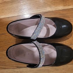 Toddler Girls Black Dress Shoes, Size 10