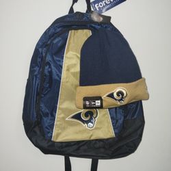 Forever Collectibles Los Angeles Rams NFL Backpack With Matching Beanie NEW