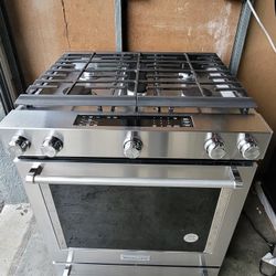KitchenAid Slide-in Stainless Steel Gas Stove Range Estufa 