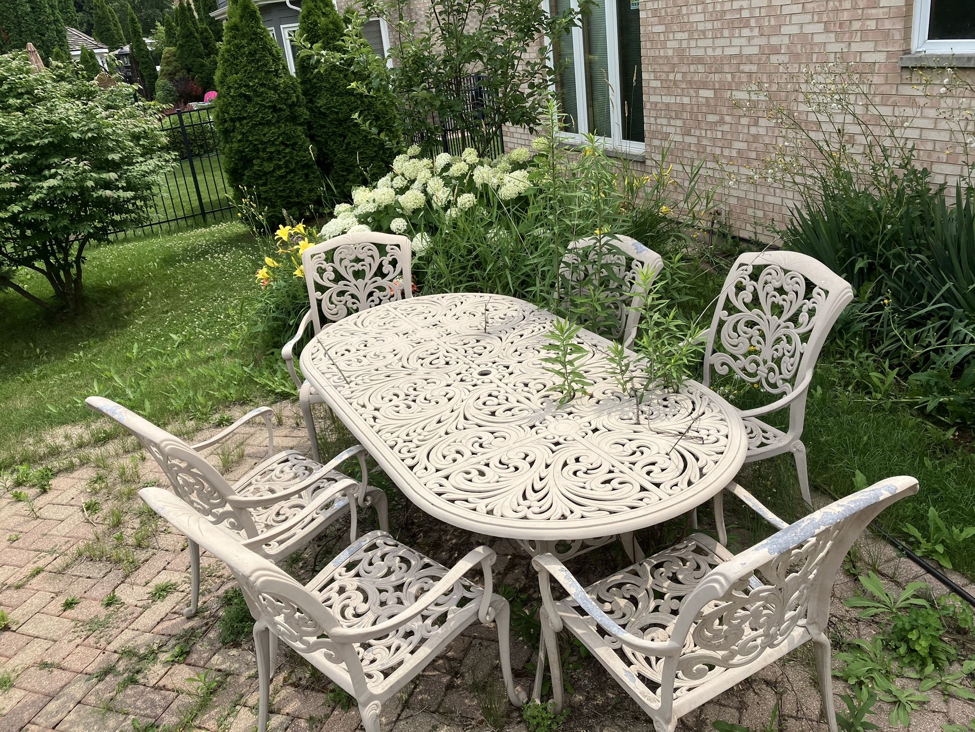 Patio Furniture Set Solid Aluminum