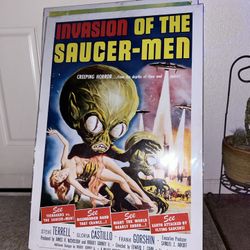 Large Invasion Of The Saucer-men vintage Movie Poster New
