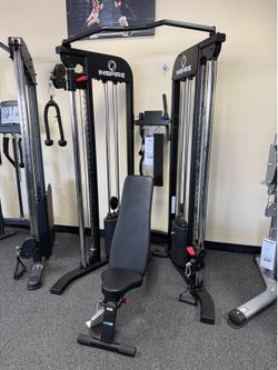 Pre-owned Cable Machine by Inspire Fitness (warranty optional) + bench