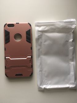 NWT IPhone 6S plus case with kickstand rose gold