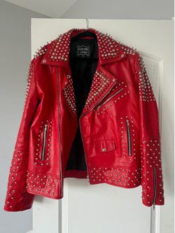 Genuine Leather Red Jacket