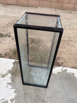 Small Glass Terrarium with Black Frame