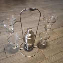 4 Glass Mixed Drink Stand
