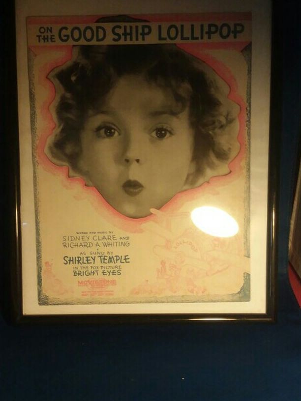 Shirley Temple Sheet Music Framed