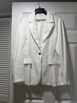 Women's white blazer, size XXL