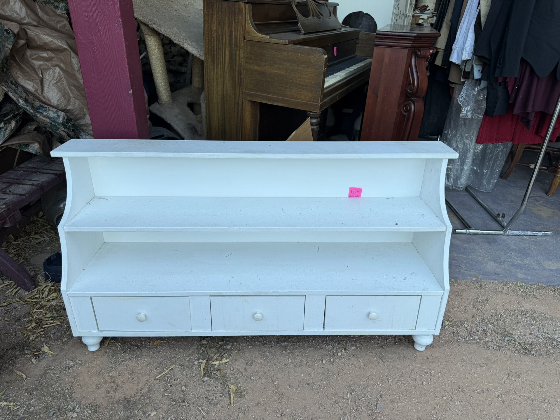 Unique White Shelf With Drawers