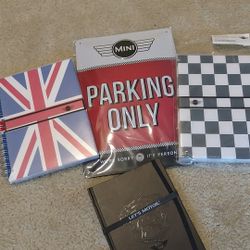 Mini Cooper parking sign and booklets