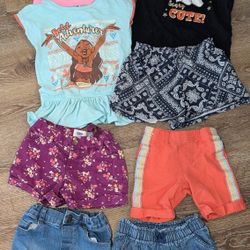 Girls bundle 5 shorts and 3 Tshirts sz 4T