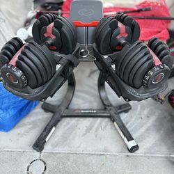 Bowflex Dumbbells and Stand