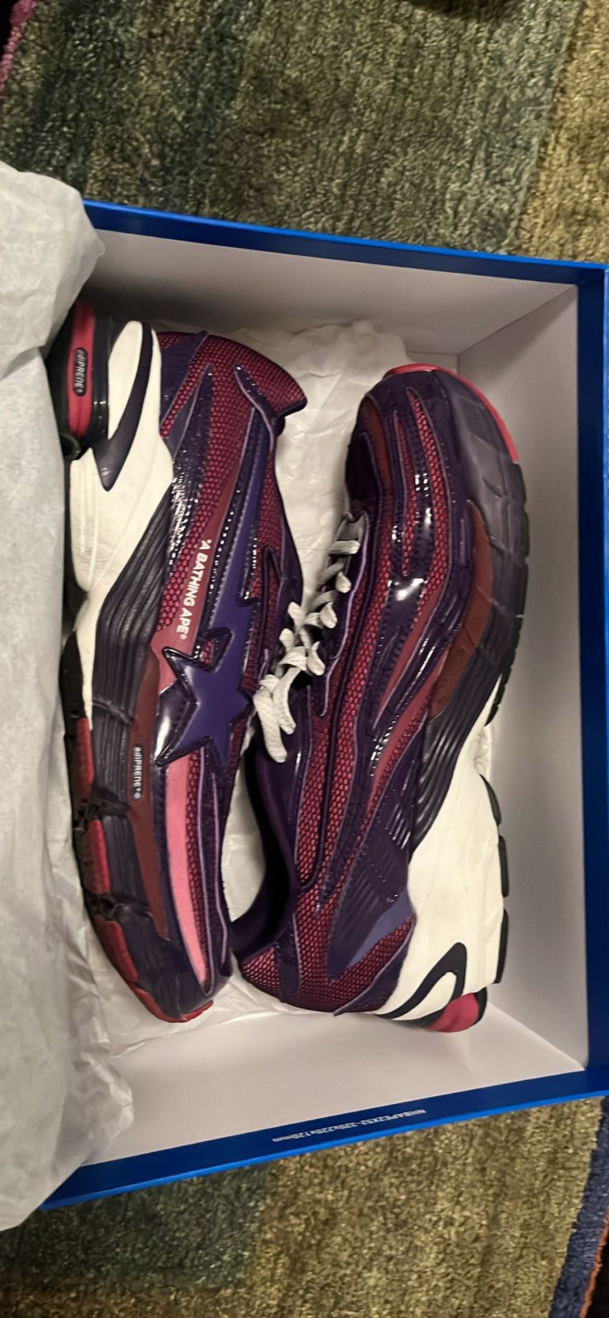 Bape And Adidas Orketro Purple Size 7 1/2