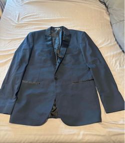 Express Tuxedo Jacket / Slim Fit / Size M / Blue and Black.