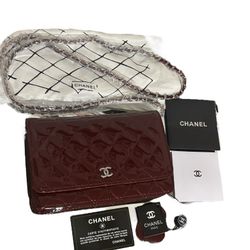 Chanel VIP WOC Compliments Of Chanel Burgundy 